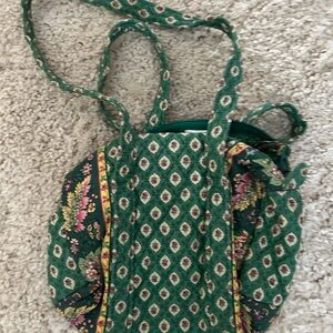 Vera Bradley Green and Pink Shoulder Bag